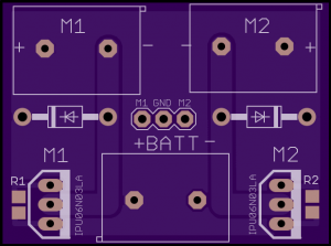 Figure 1: MOSFET motor control board Top